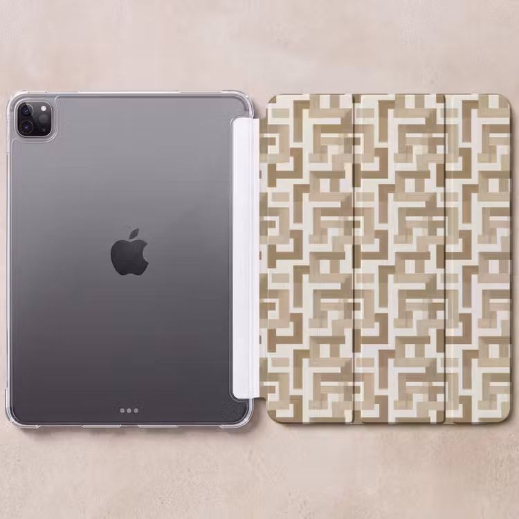 iPad-Hülle - Geometrisch - Retro - Braun — 6