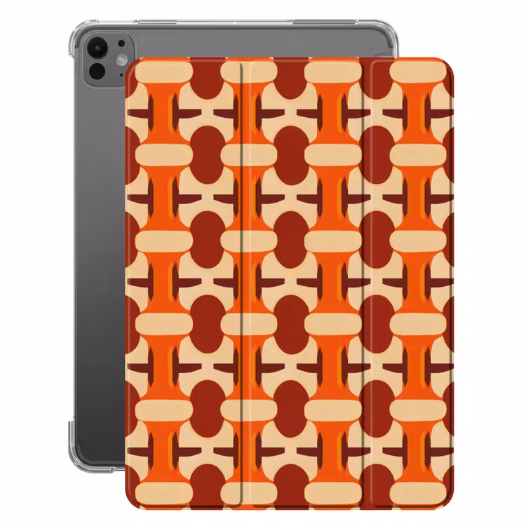 iPad-Hülle - Geometrisch - Retro - Orange — 1