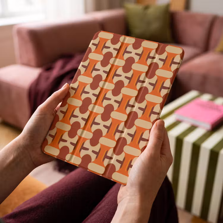 iPad-Hülle - Geometrisch - Retro - Orange — 4