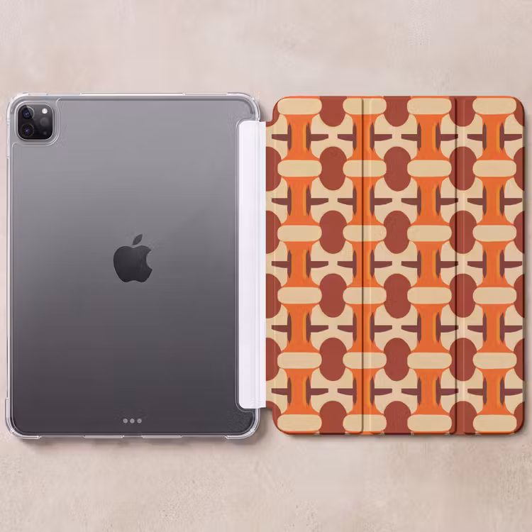 iPad-Hülle - Geometrisch - Retro - Orange — 6