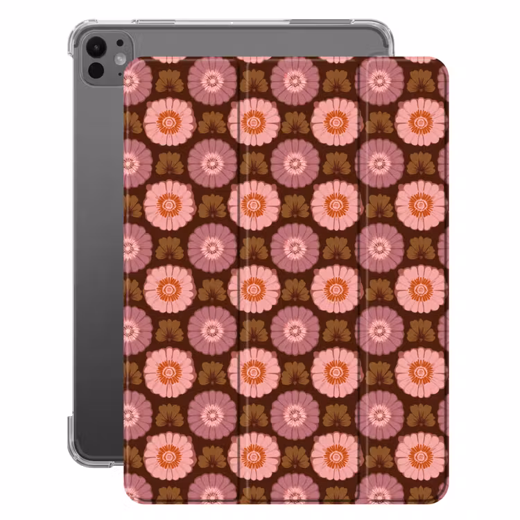 iPad-Hülle - Retro - Gänseblümchen - Rosa — 1