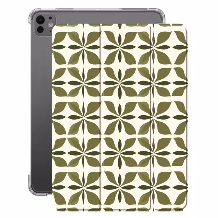 iPad-Hülle - Botanisch - Retro - Grün — 1