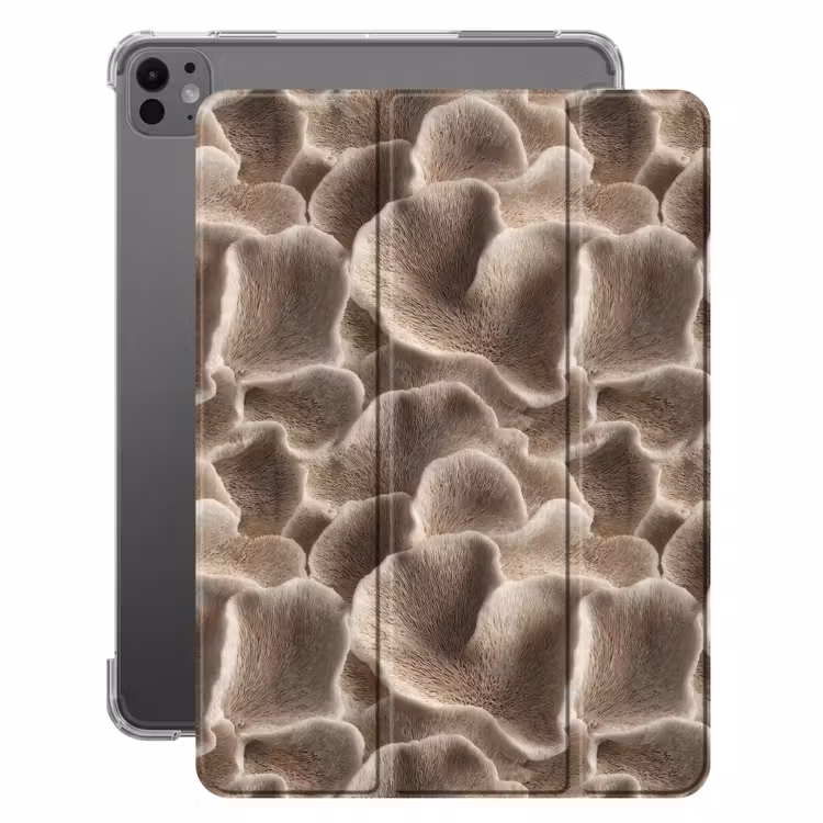 iPad-Hülle - Fächerform - Beige - Faserstruktur — 1