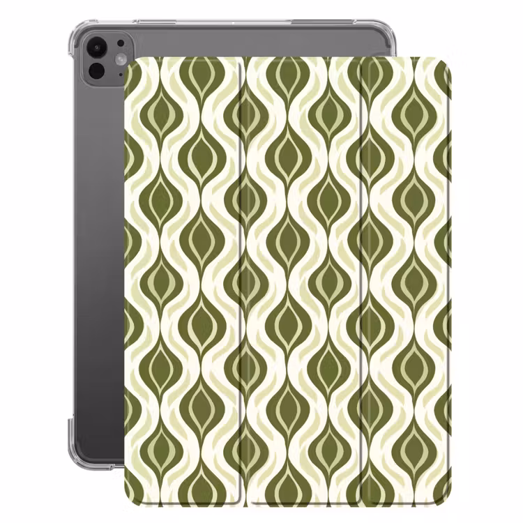 iPad-Hülle - Muster - Retro - Grün — 1