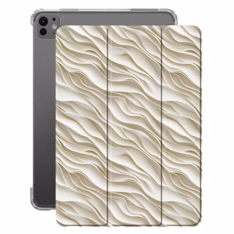 iPad-Hülle - Wellen - Weiß - Minimalistisch — 1