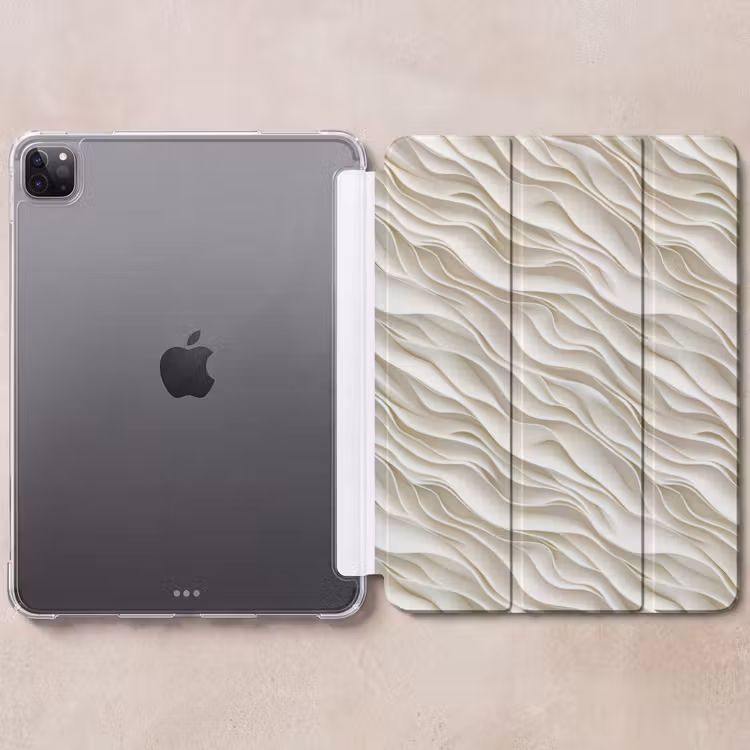 iPad-Hülle - Wellen - Weiß - Minimalistisch — 6