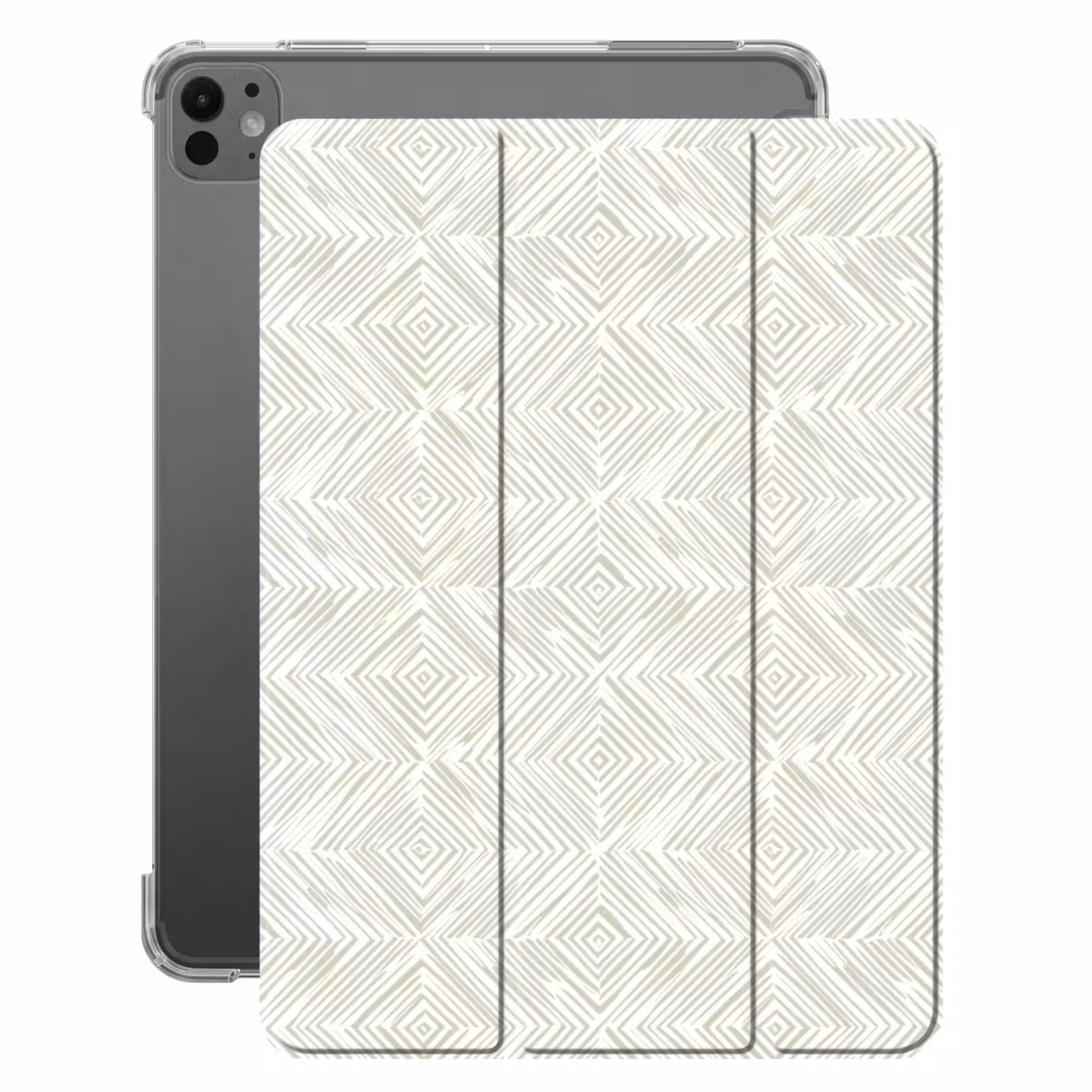 iPad-Hülle - Abstrakt - Diamanten - Beige — 1