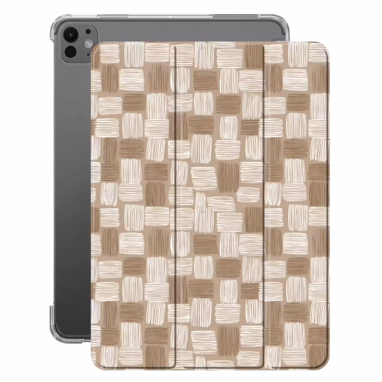 iPad-Hülle - Block - Muster - Braun — 1