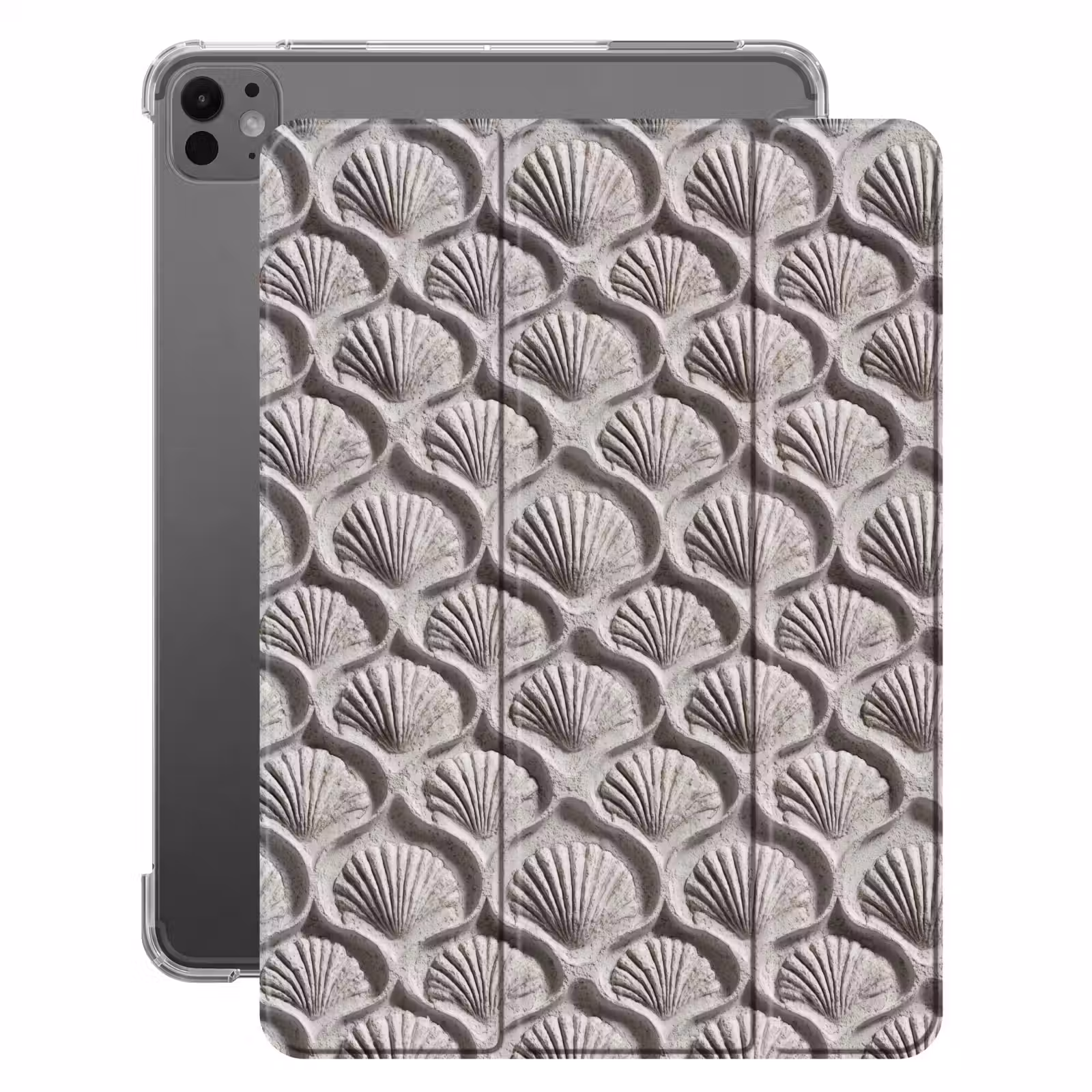 iPad-Hülle - Sand - Muschelform - Grau — 1