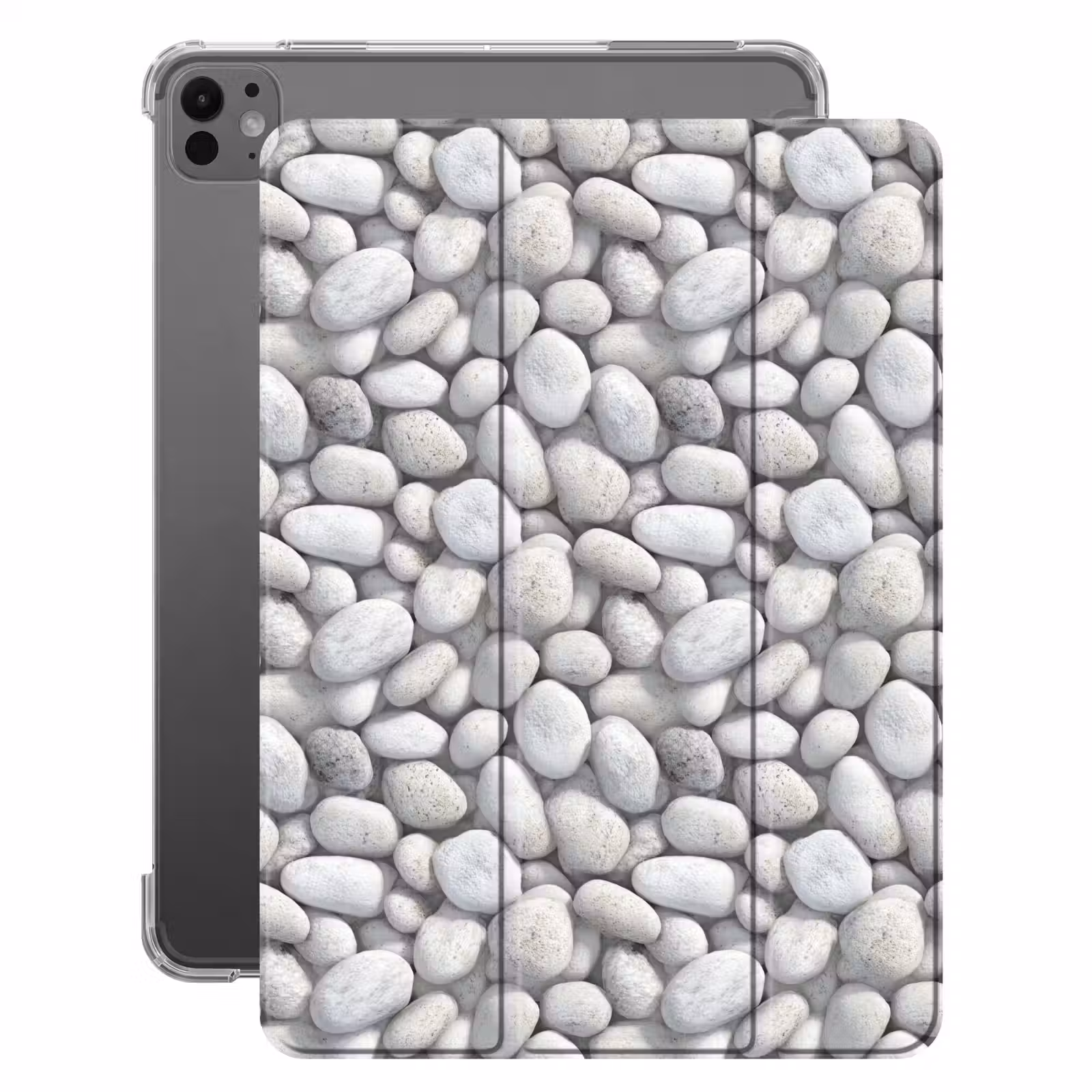 iPad-Hülle - Steine - Grau - Oval — 1