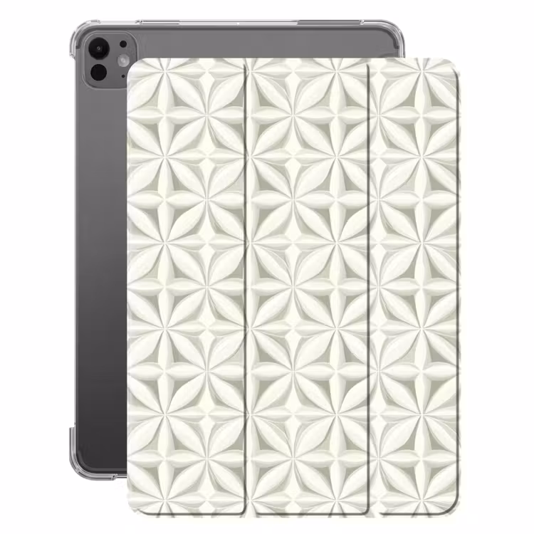 iPad-Hülle - Abstrakt - Textur - Grau - Weiß — 1