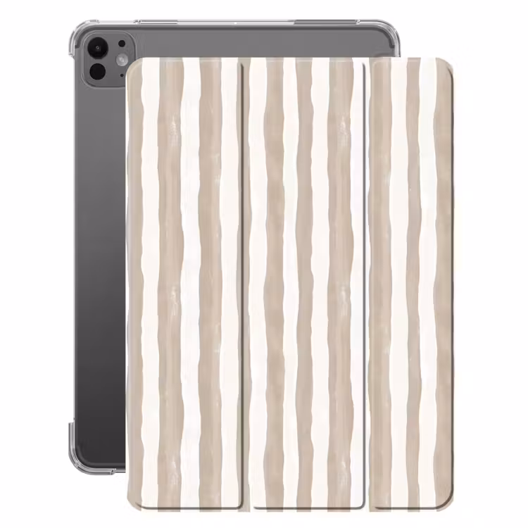 iPad-Hülle - Minimalistisch - Streifen - Beige — 1