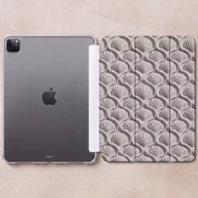 iPad-Hülle - Sand - Muschelform - Grau — 6