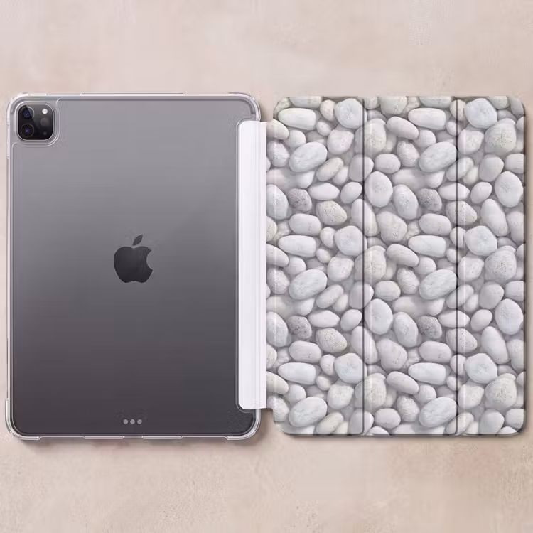 iPad-Hülle - Steine - Grau - Oval — 6
