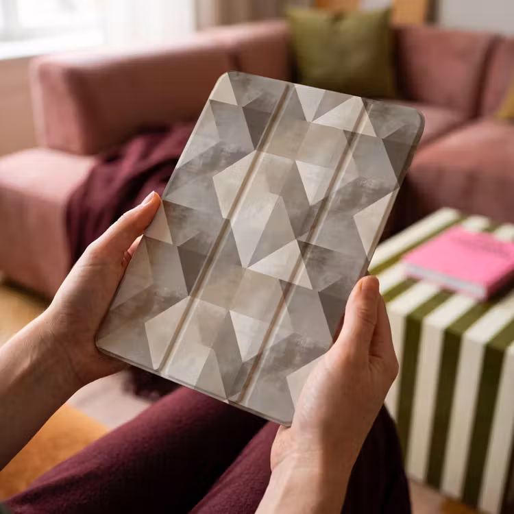 iPad-Hülle - Geometrisch - Motiv - Erdtöne — 4