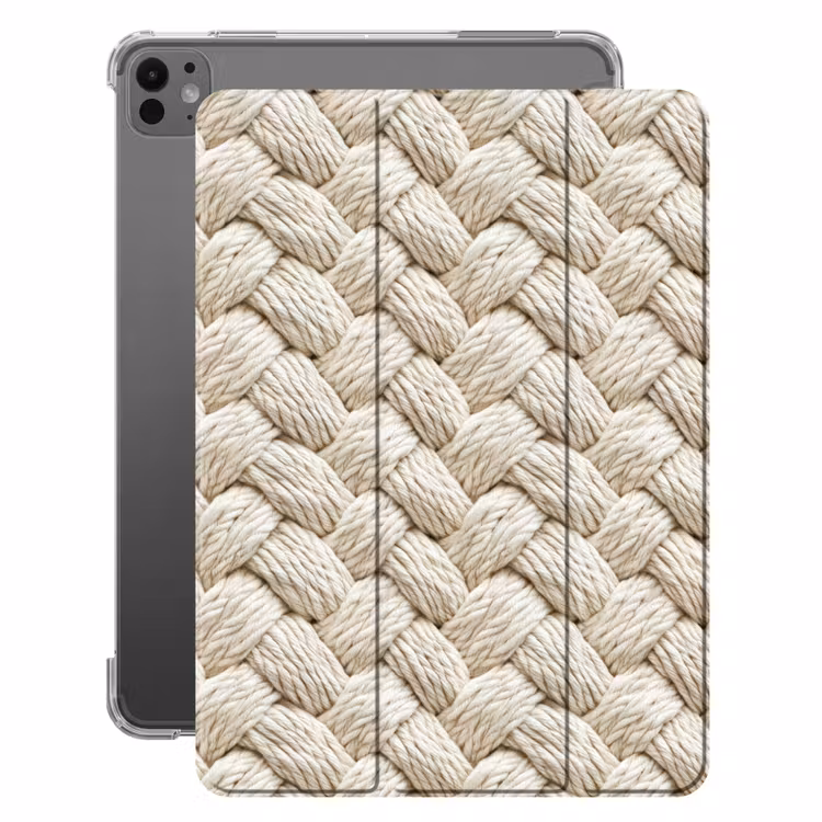 iPad-Hülle - Seil - Gestrickt - Beige — 1