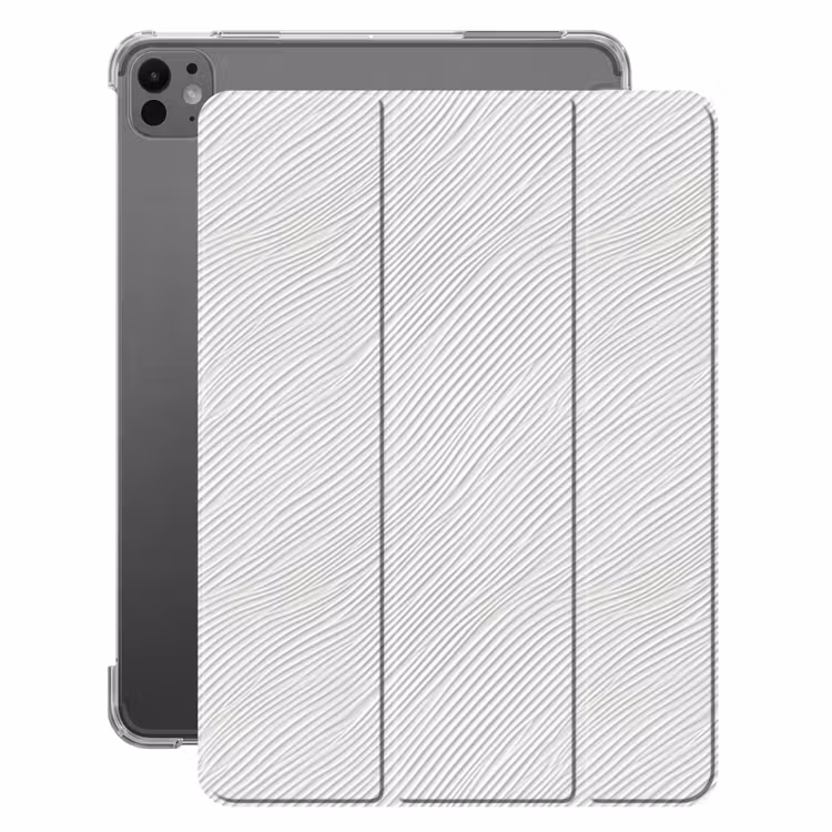 iPad-Hülle - Wellen - Rippen - Weiß — 1