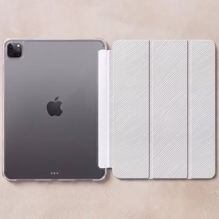 iPad-Hülle - Wellen - Rippen - Weiß — 6