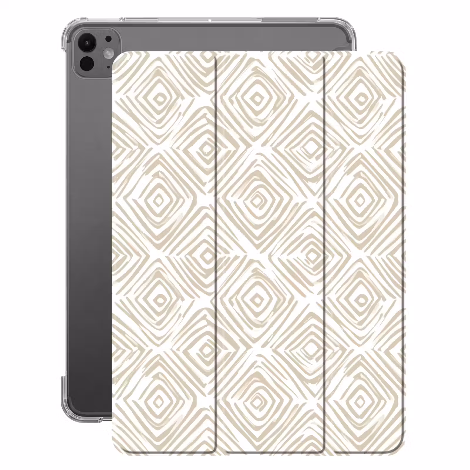 iPad-Hülle - Abstrakt - Kariert - Beige — 1