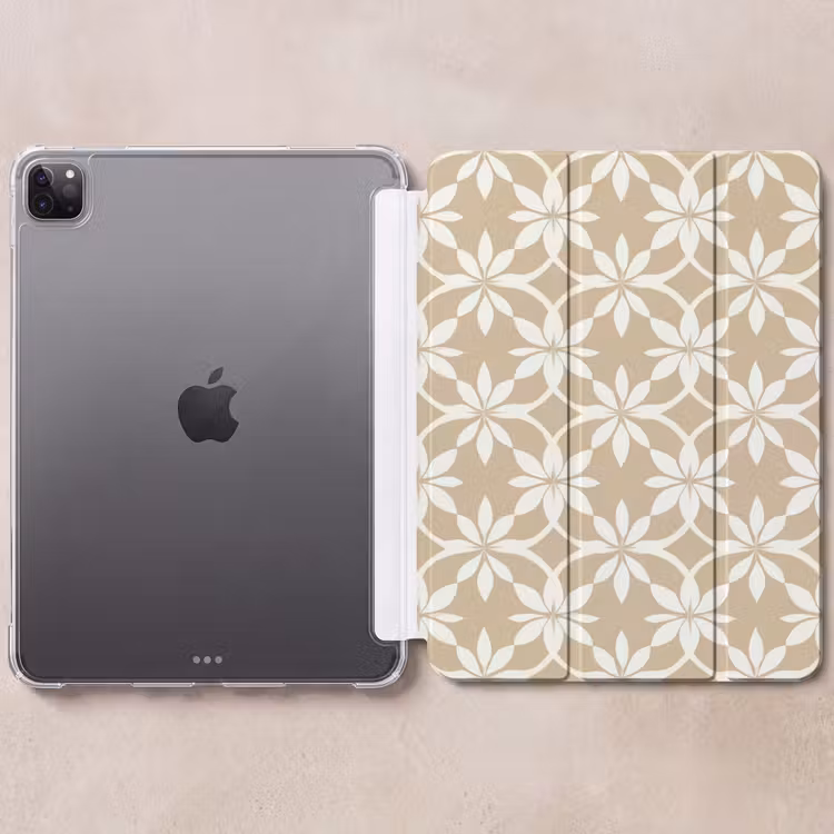 iPad-Hülle - Blumen - Muster - Beige — 6
