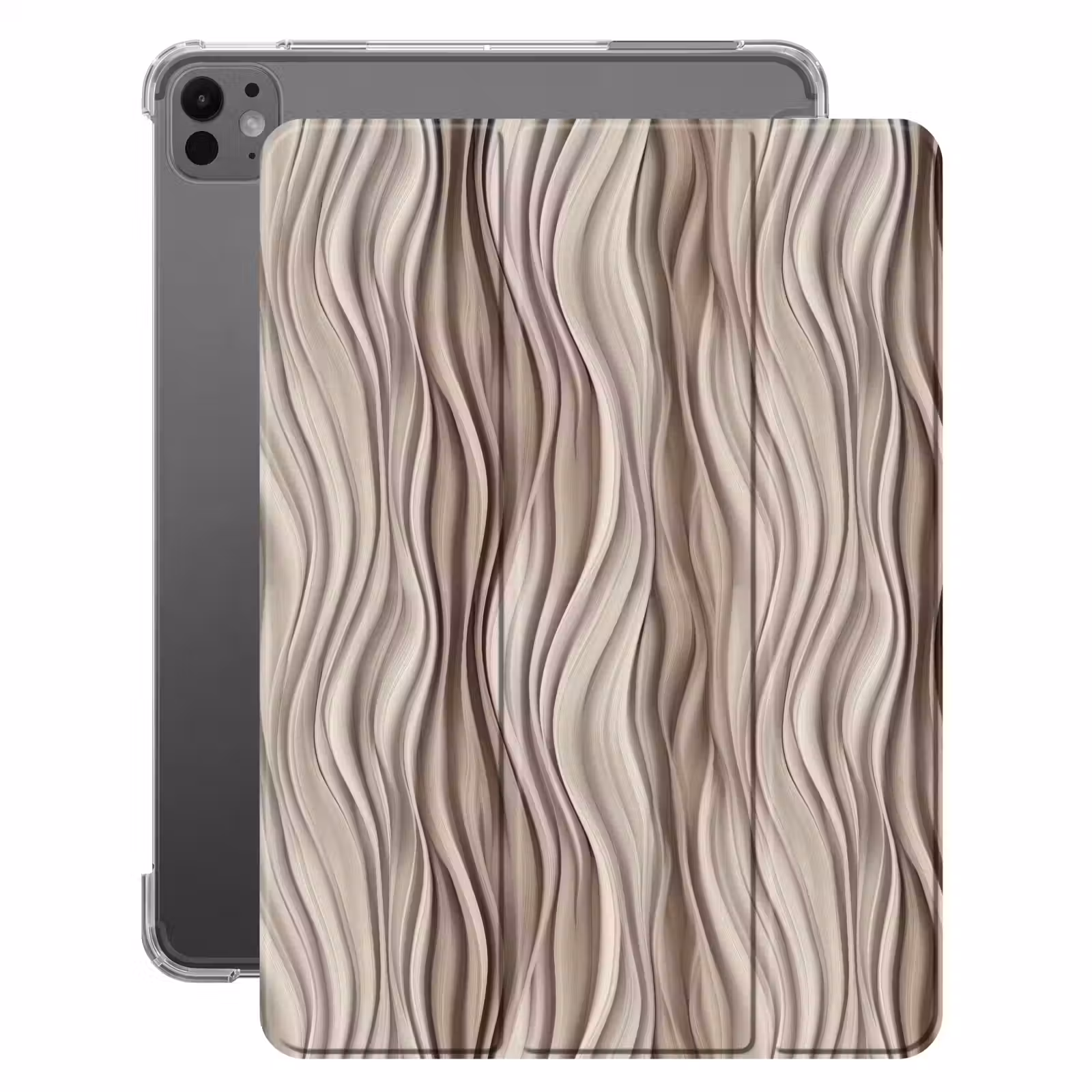 iPad-Hülle - Wellen - 3D - Creme — 1