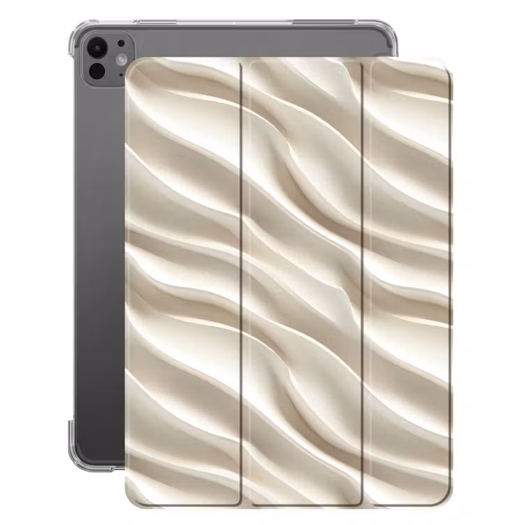 iPad-Hülle - Diagonal - Wellen - Creme — 1