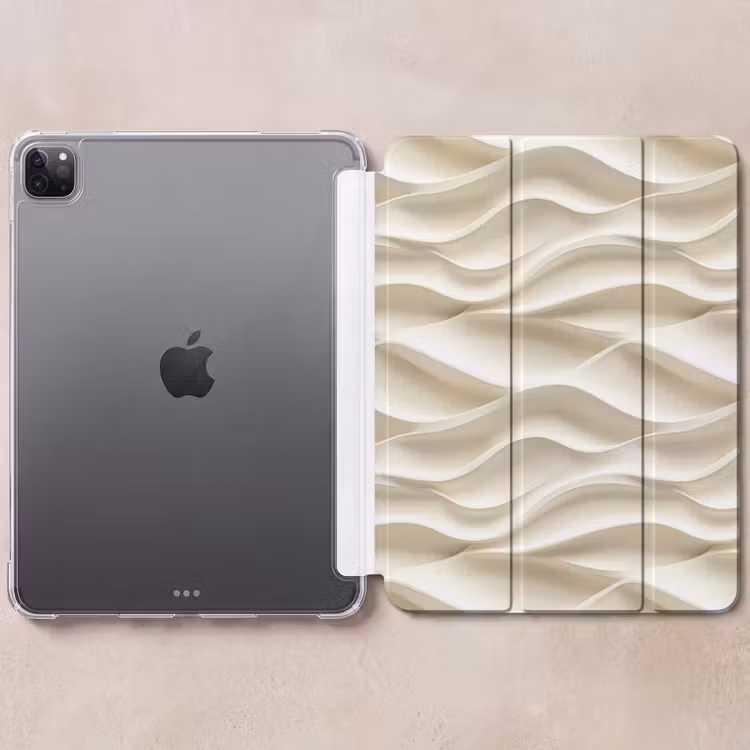 iPad-Hülle - Linien - Gewellt - Creme — 6
