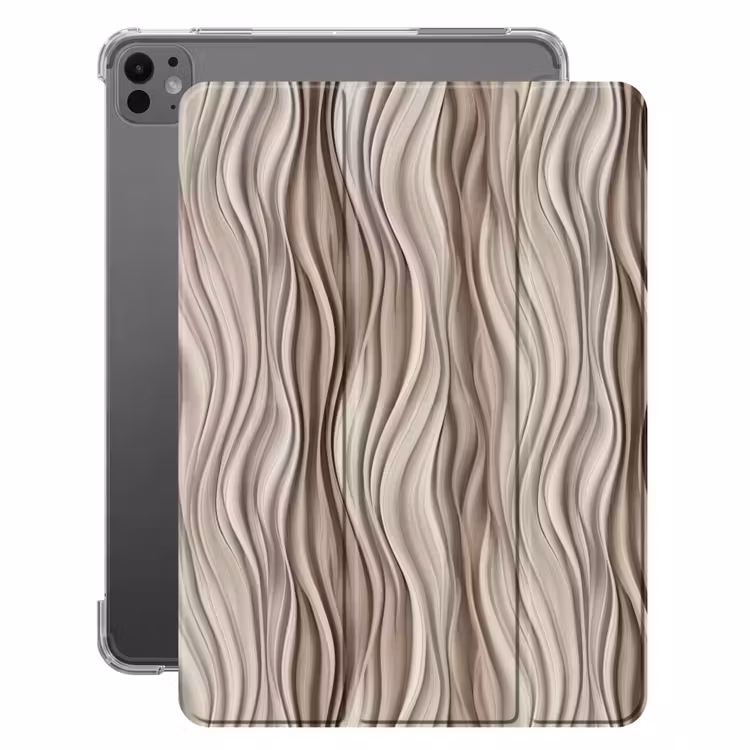 iPad-Hülle - Wellen - 3D - Creme — 1
