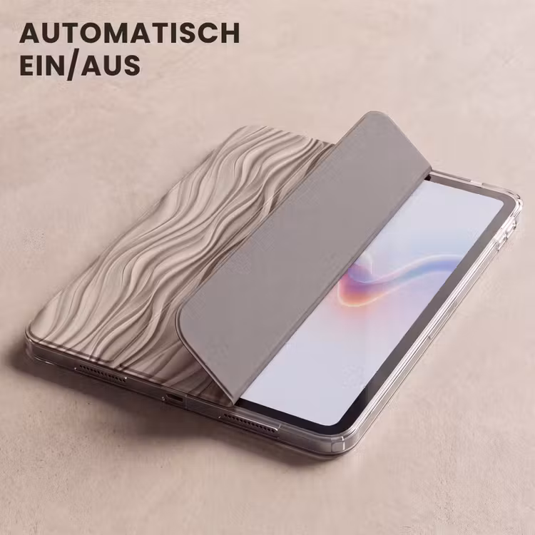 iPad-Hülle - Wellen - 3D - Creme — 5