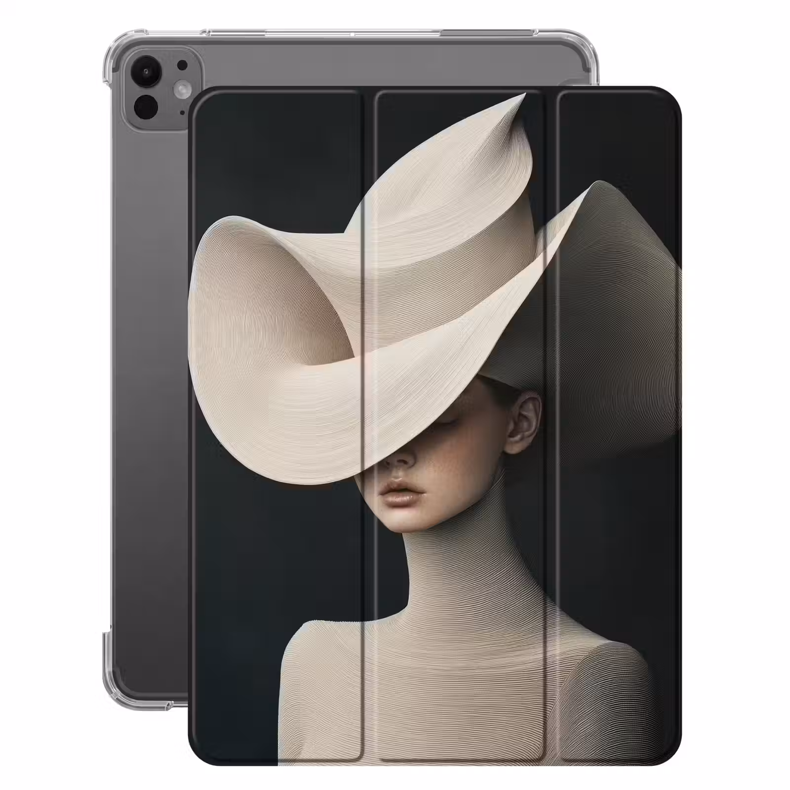 iPad-Hülle - Frau - gewellt - Hut — 1