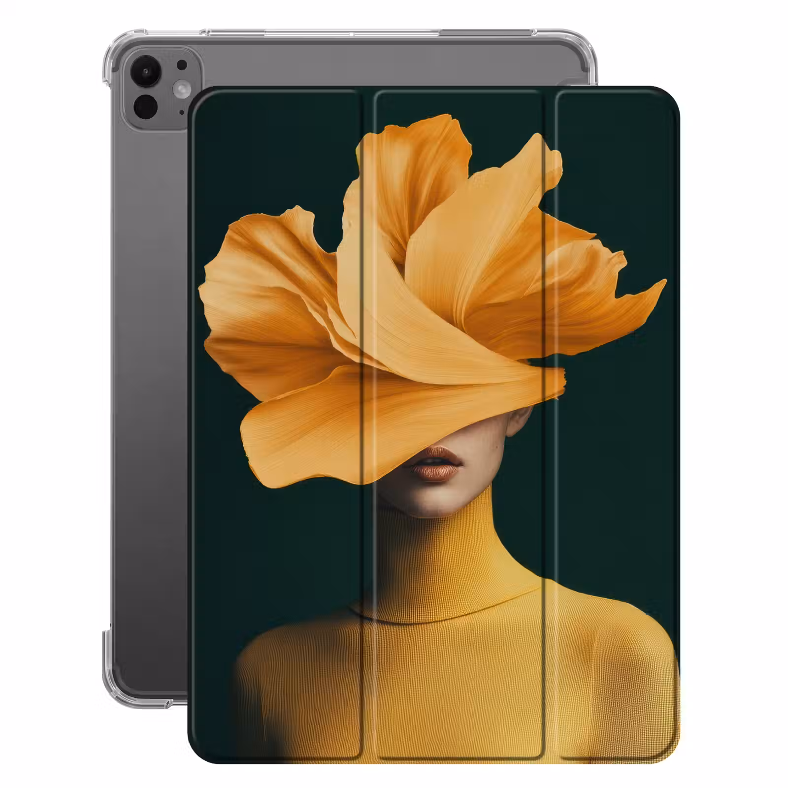 iPad-Hülle - Frau - Hut - Gelb — 1
