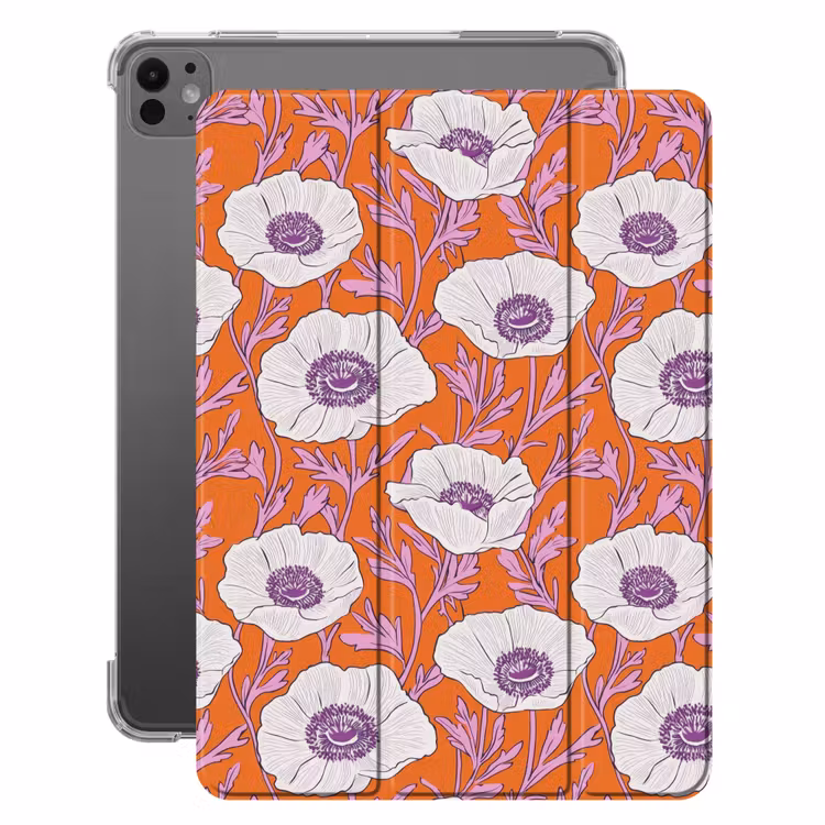 iPad-Hülle - Blumen - Grafik - Orange — 1
