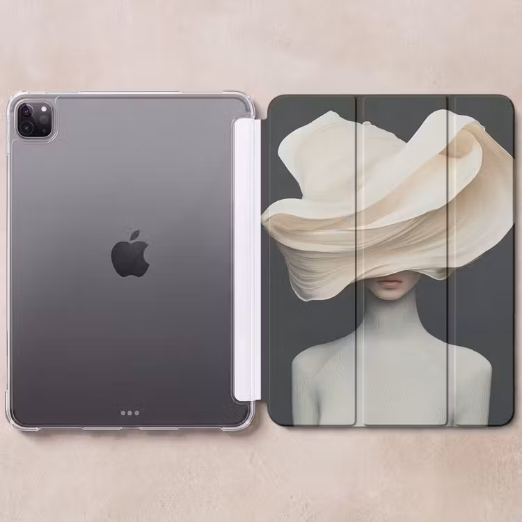 iPad-Hülle - Frau - Beige - Hut — 6