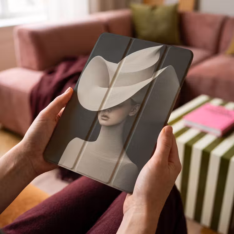 iPad-Hülle - Frau - gewellt - Hut — 4