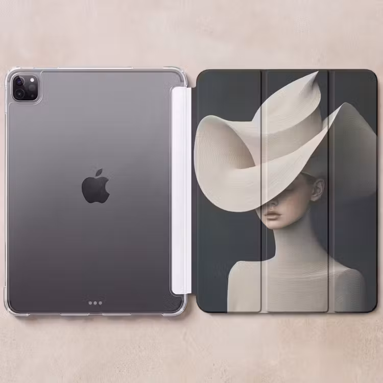 iPad-Hülle - Frau - gewellt - Hut — 6