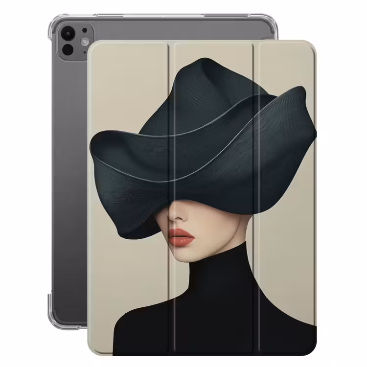 iPad-Hülle - Frau - Grün - Hut — 1