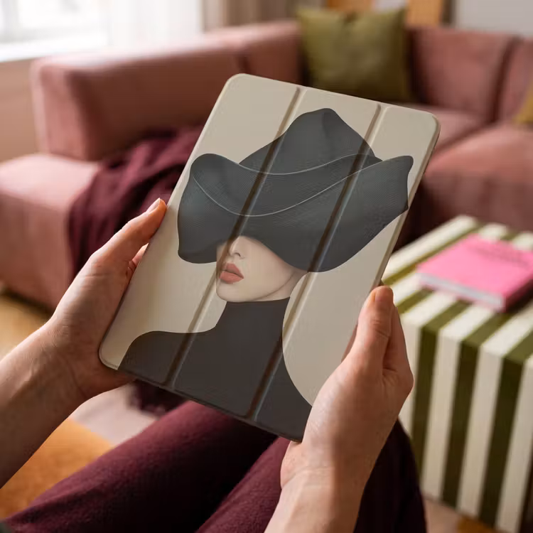 iPad-Hülle - Frau - Grün - Hut — 4
