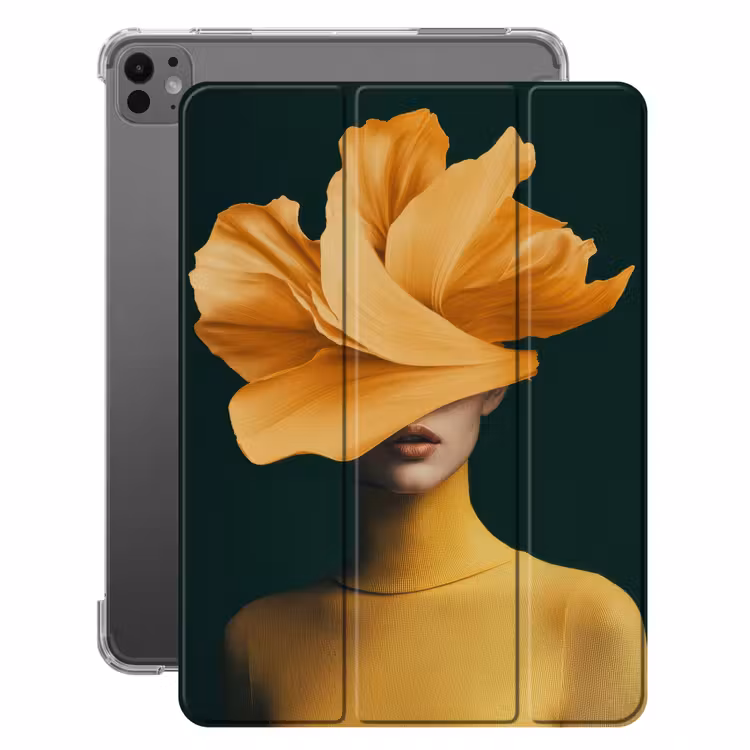 iPad-Hülle - Frau - Hut - Gelb — 1