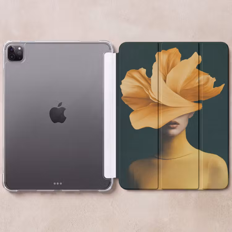 iPad-Hülle - Frau - Hut - Gelb — 6