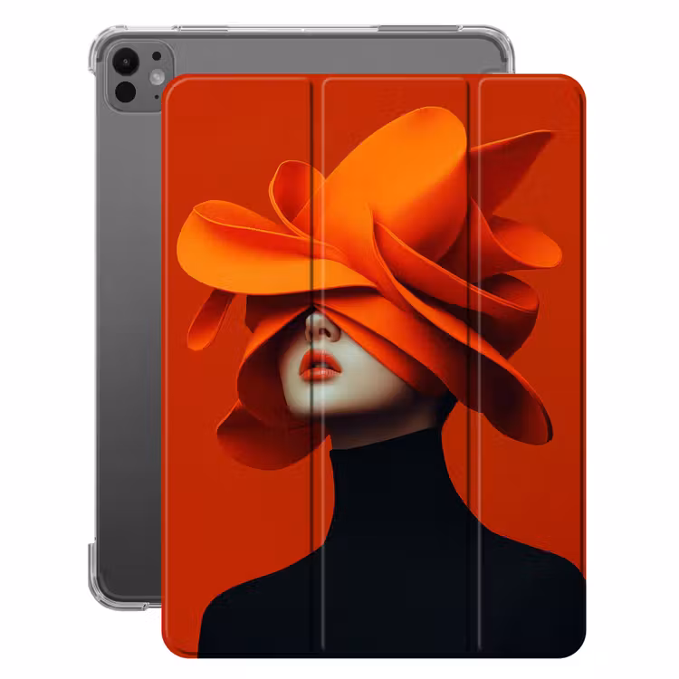 iPad-Hülle - Orange - Hut - Frau — 1