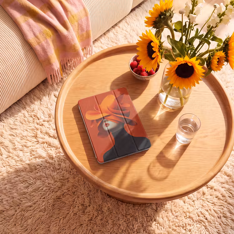 iPad-Hülle - Orange - Hut - Frau — 2