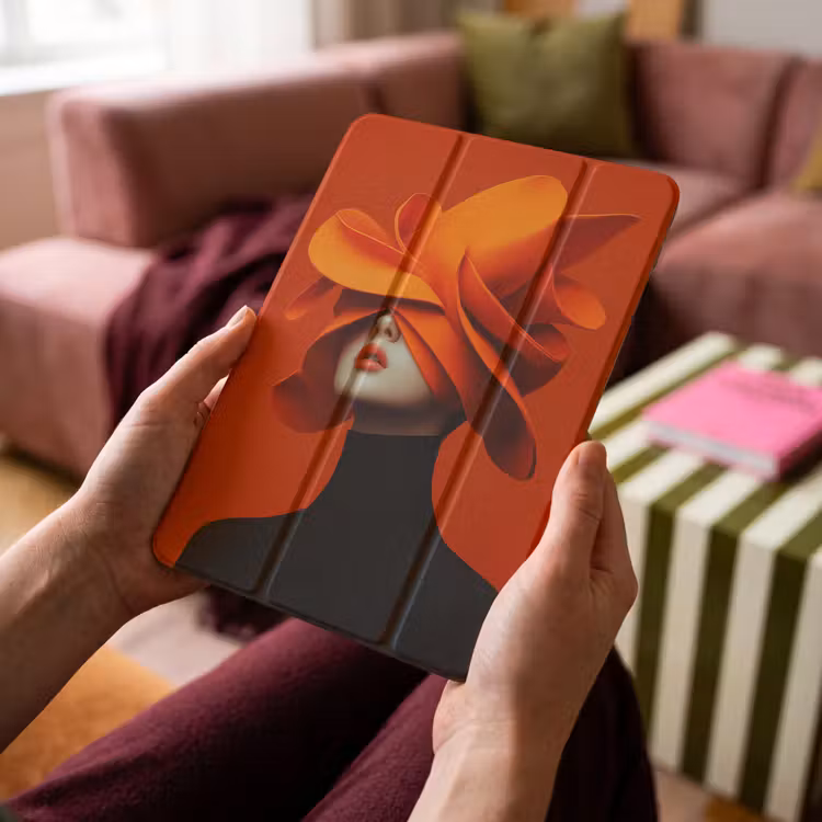 iPad-Hülle - Orange - Hut - Frau — 4