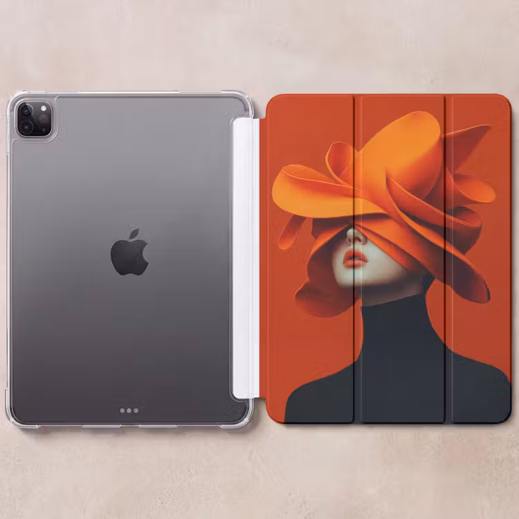iPad-Hülle - Orange - Hut - Frau — 6