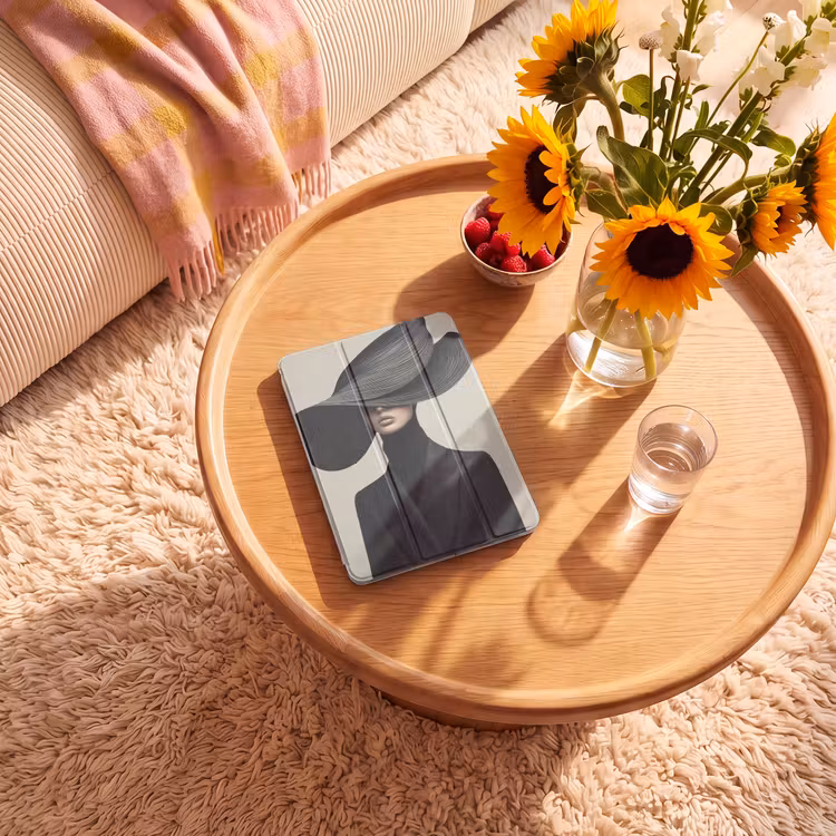 iPad-Hülle - Schwarz - Frau - Hut — 2