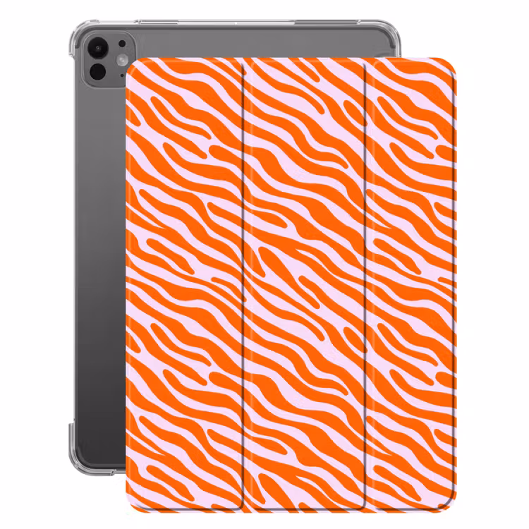 iPad-Hülle - Streifen - Dynamisch - Orange — 1
