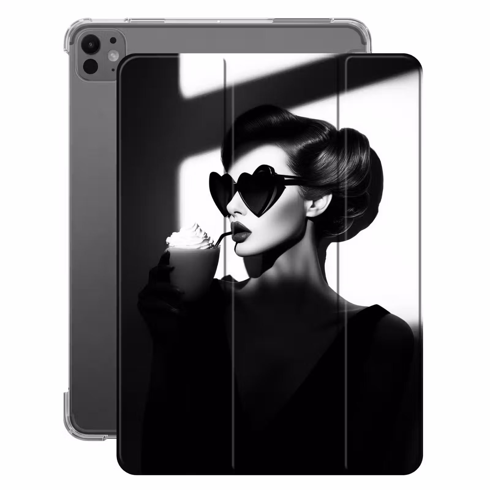 iPad-Hülle - Frau - Schwarz - Herz — 1