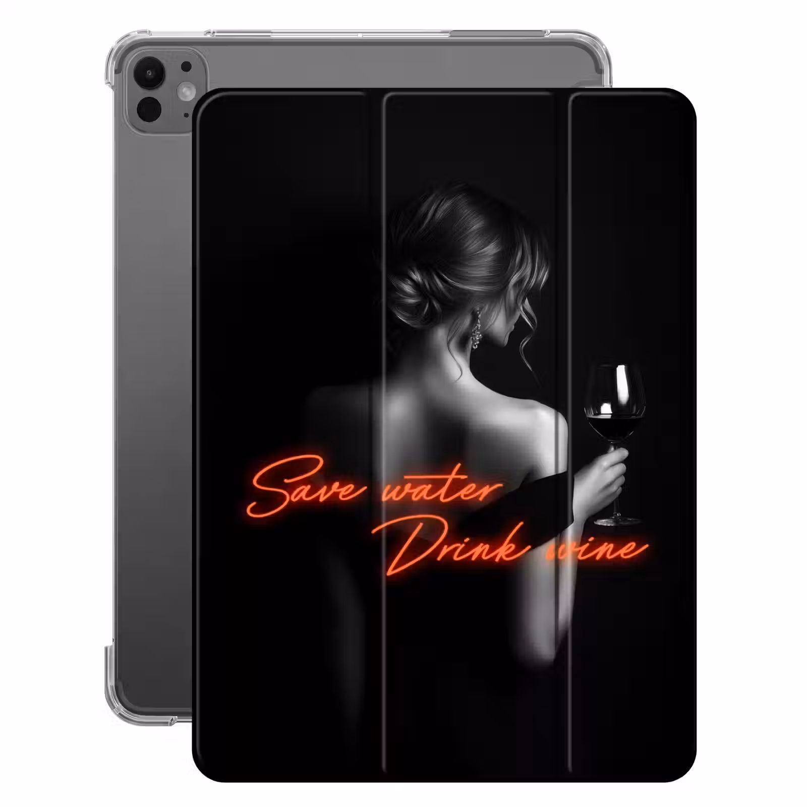 iPad-Hülle - Wein - Frau - Neon - Zitat — 1