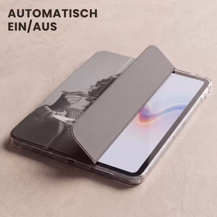 iPad-Hülle - Frau - Nudeln - Schwarz - Weiß — 5