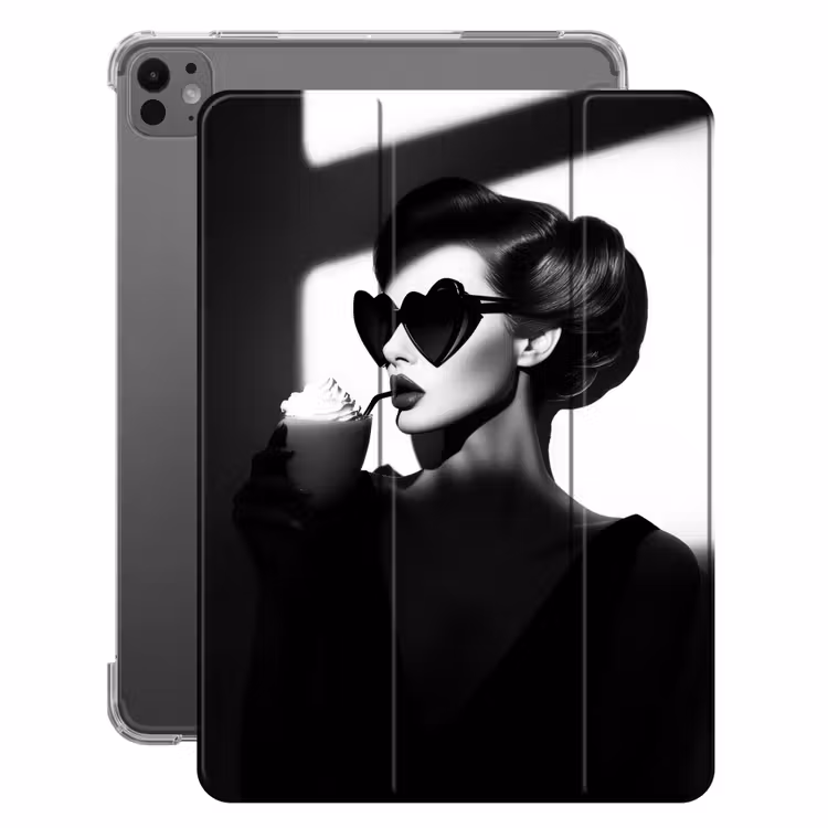 iPad-Hülle - Frau - Schwarz - Herz — 1