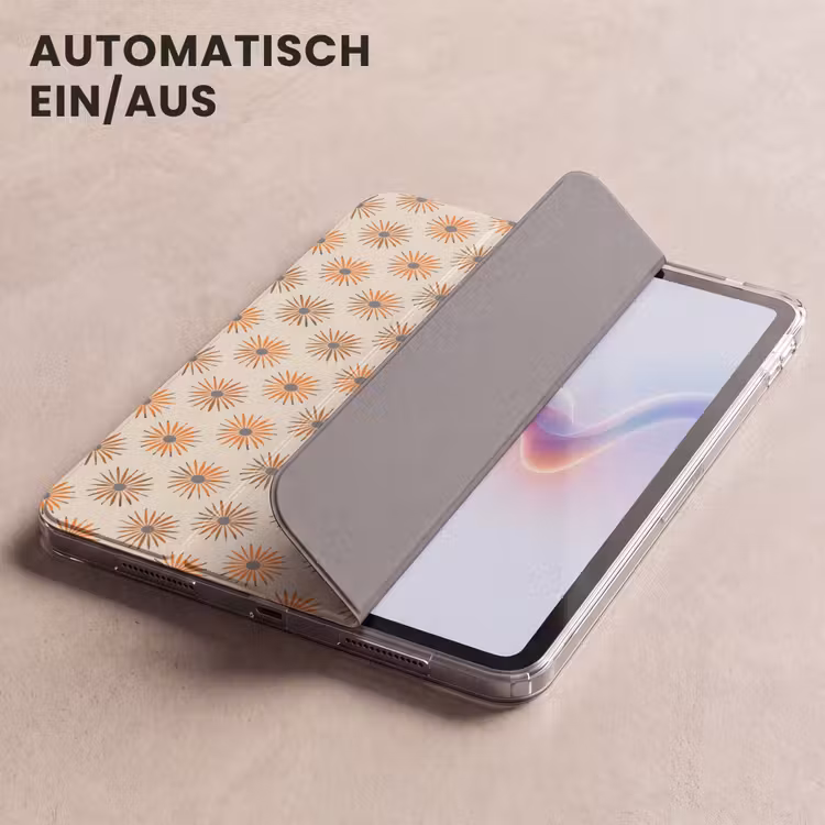iPad-Hülle - Gänseblümchen - Muster - Orange — 5